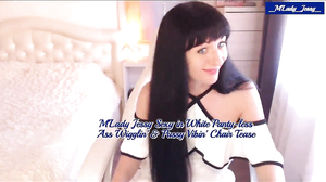 M'Lady Jessy Sexy in White Pantyless Ass Wigglin' Tease