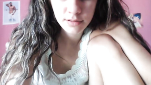 Amateur webcam girl close up masturbation