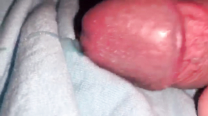 Cumming on a towel