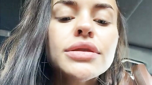 Angelina dildo in car