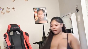Curvy Ebony Slut Get Load Of Cum After Rough Bbc Pounding Live At