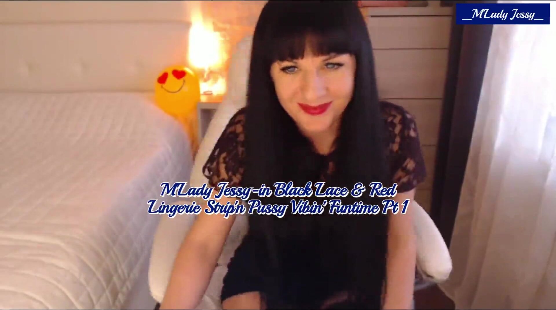 2021-02-12-Pt1-M'lady Jessy in Black Lace & Red Lingeri