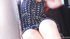 Redhead Teen Natasha Gets Off in Public Parking Lot