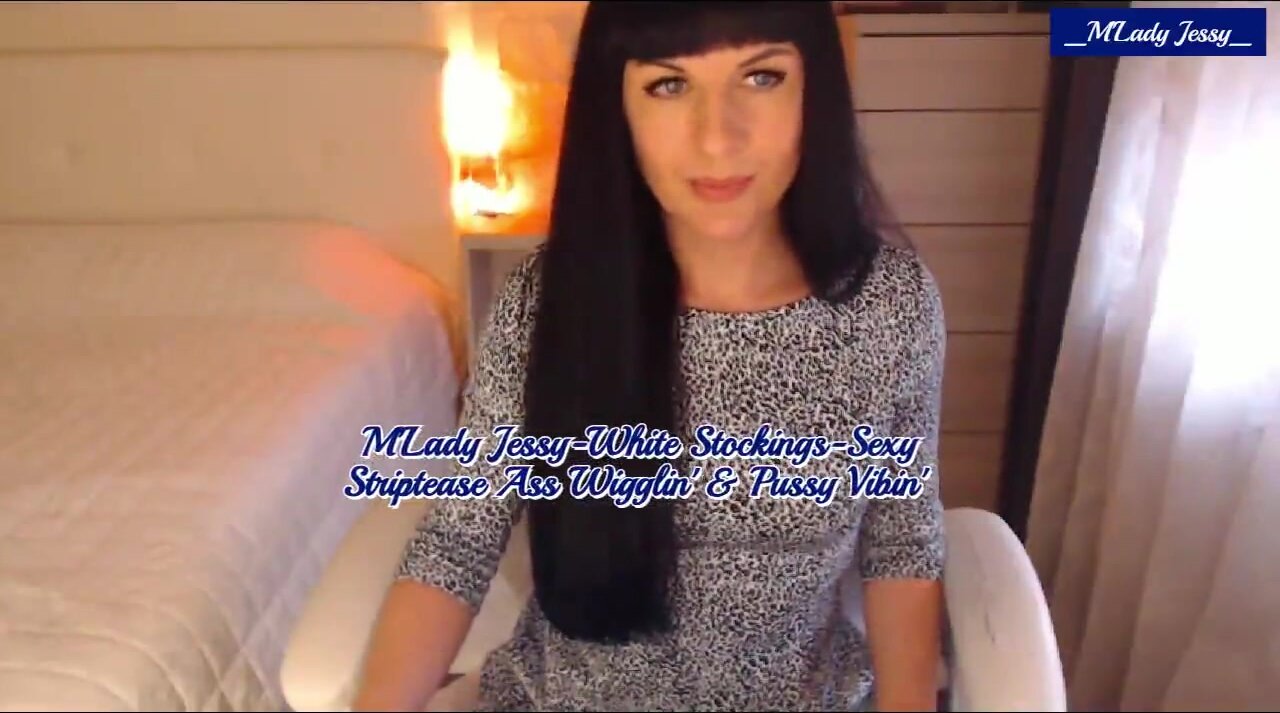 2021-03-29-M'Lady Jessy-White Stockings-Sexy Striptease