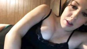 Pregnant Brunette with Big Tits Plays with Her Pussy on Webcam