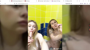Sialater with stranger (he cams the girls)