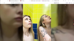Sialater with stranger (he cams the girls)