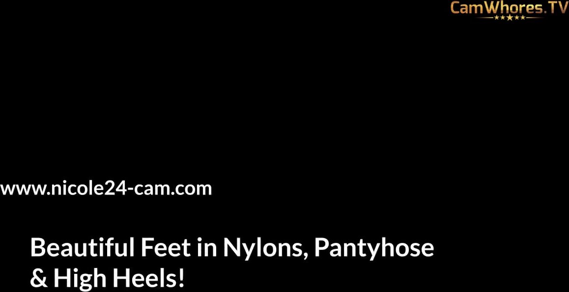 Nicole24-cam nylon pantyhose purple condom footjob